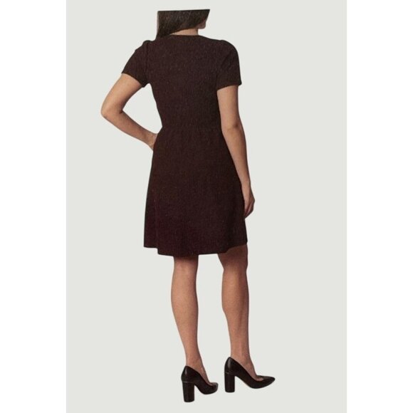 Draper James Women's M Red Tweed Short Sleeve Pleated Mini Dress N0146 - Picture 2 of 12